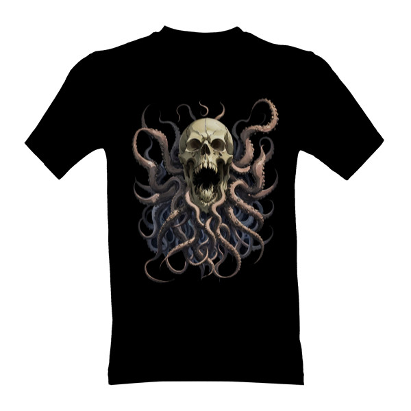 Tričko s potiskem Lebka s chapadly