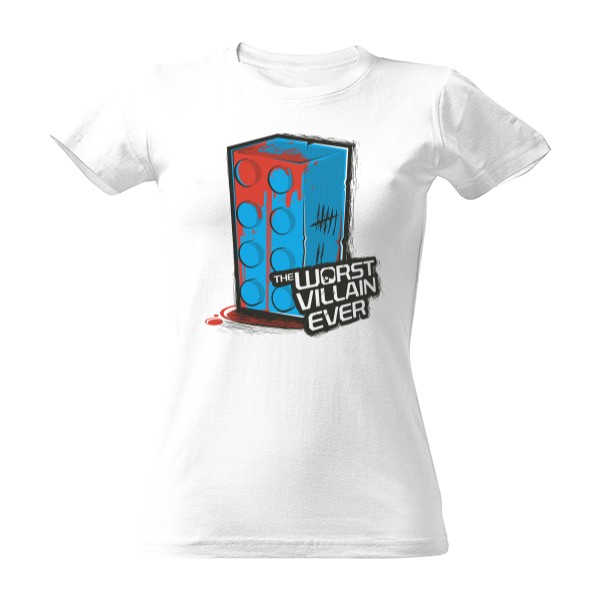 Tričko s potiskem Lego kostička - Dámské