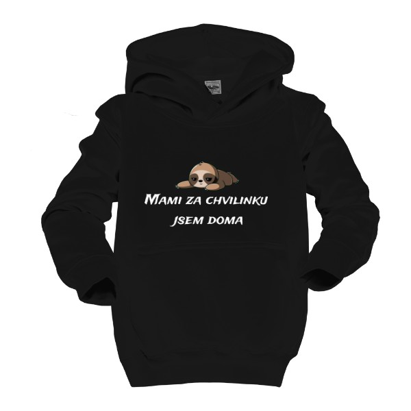 Dětská mikina s kapucí s potiskem Lenochodík