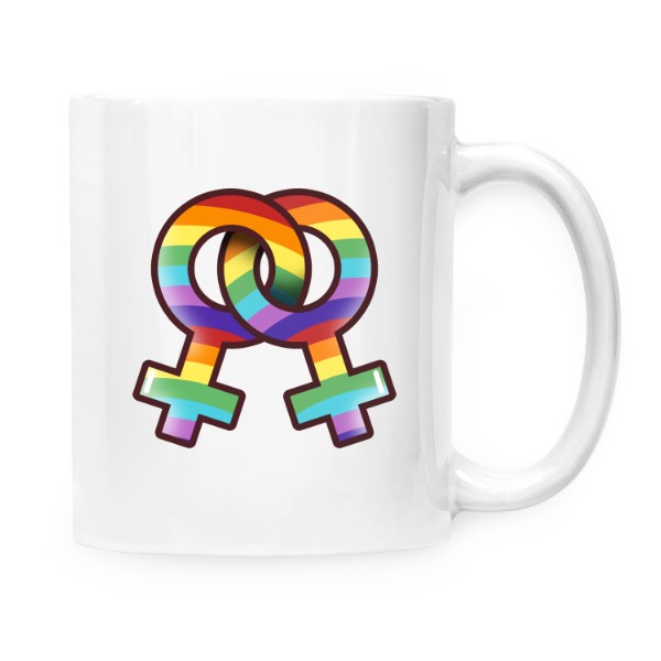 Hrnček malý biely s potlačou Lesbian