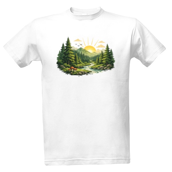 Tričko s potiskem Lesní klid