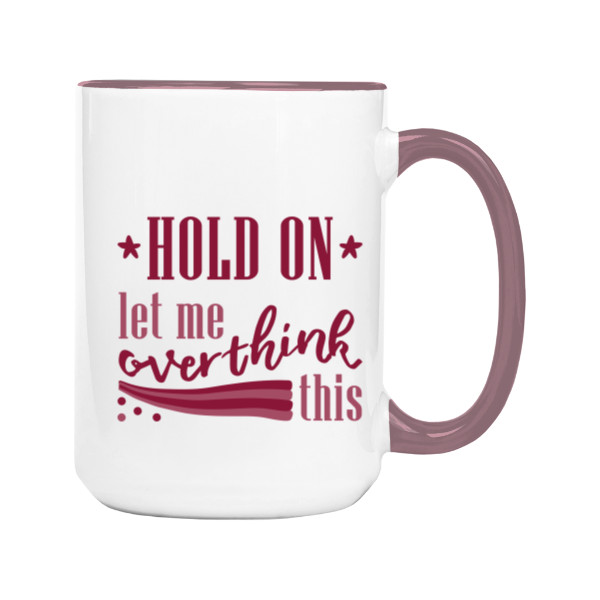 Mug big colourful s potiskem Let me overthink this