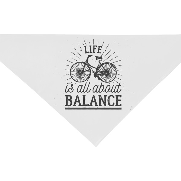 Bavlněný trojcípý šátek s potiskem Life is all about Balance
