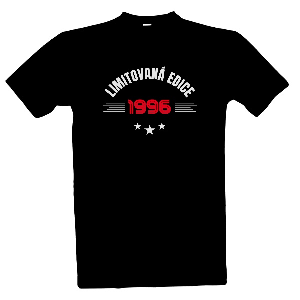 Tričko s potlačou Limitovaná edice 1996 s hvězdami