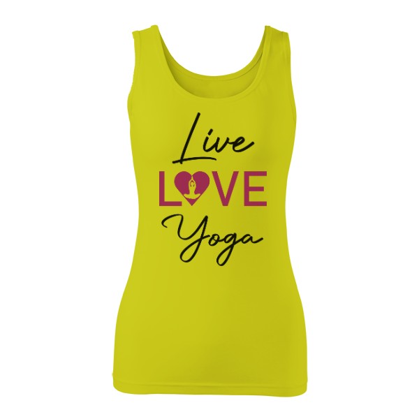 Tričko s potiskem Live love yoga