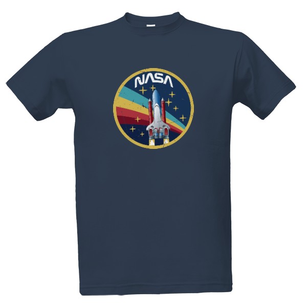 Tričko s potiskem Logo NASA a raketoplán