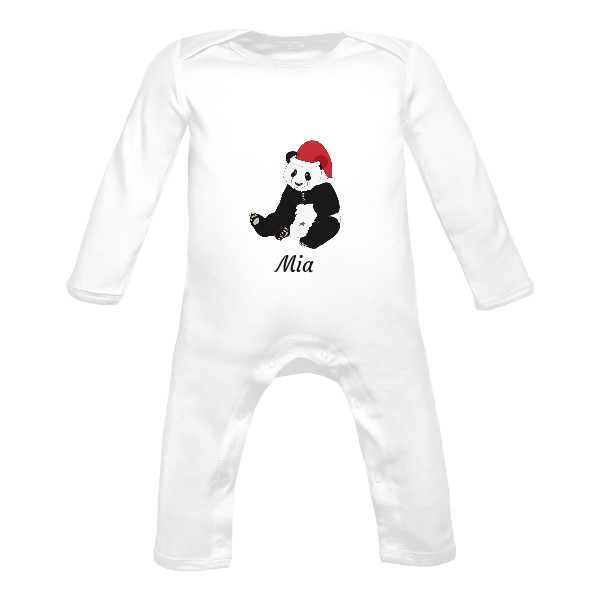 Kids' overall bodysuit  Long sleeve baby suit - christmas panda