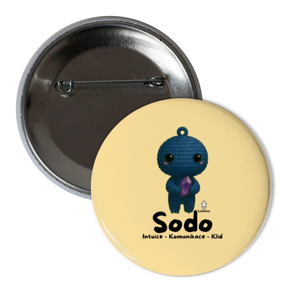 Odznáček  s potiskem Loomins - Sodo - Sodalit