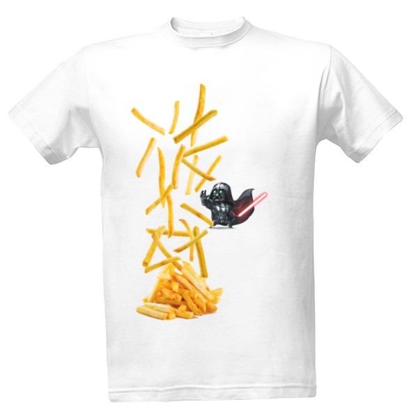 Tričko s potiskem Lord Vader a hranolky
