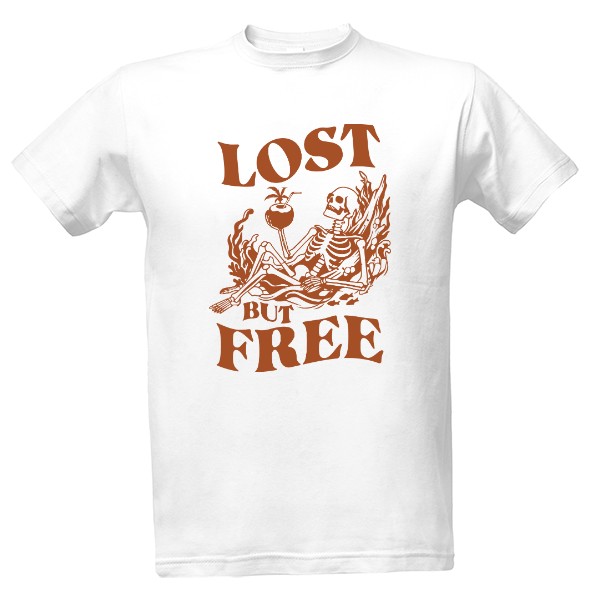 Tričko s potiskem Lost but free