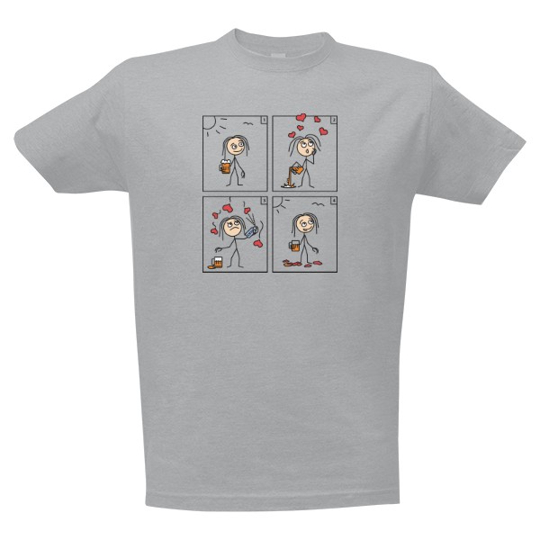 T-shirt love and me - beer