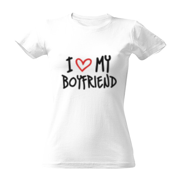 Tričko s potiskem love boyfried