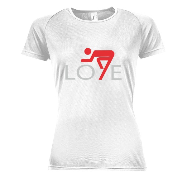 Dámské funkční tričko s potiskem Love cycling