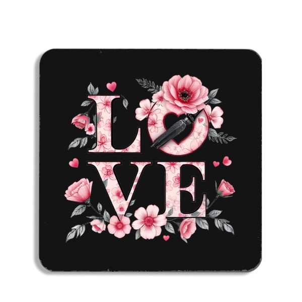 Podtácek  s potiskem Love flower 