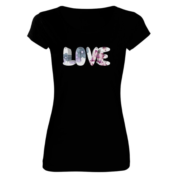 Tričko s potiskem Love flowers