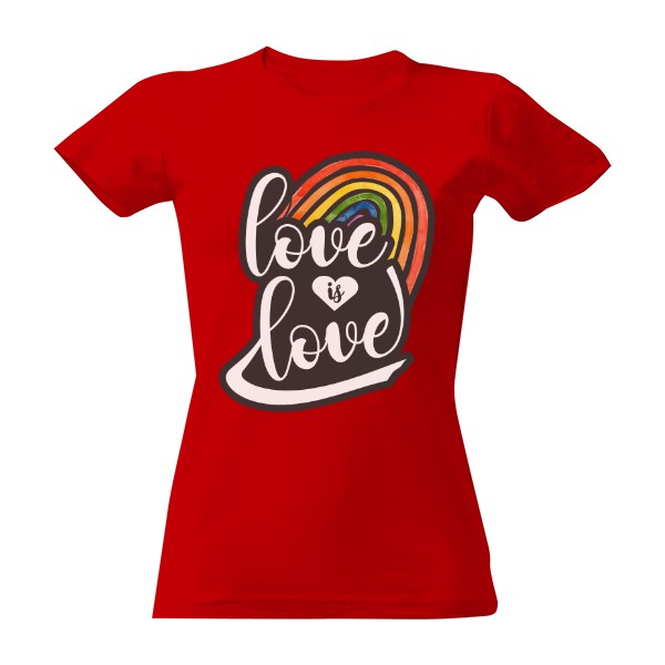 Tričko s potlačou Love is love
