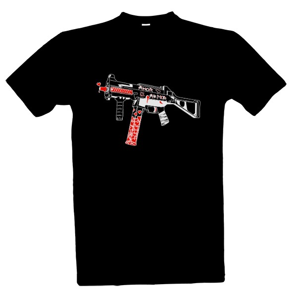 Tričko s potiskem lovegun black