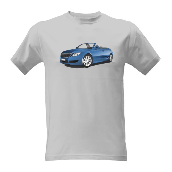 Tričko s potiskem Luxusní Modrý Kabriolet