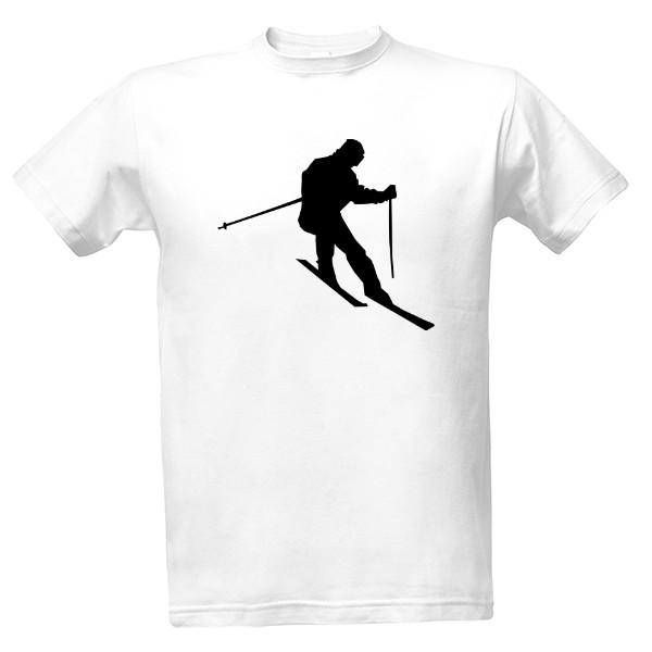 Tričko s potlačou lyže