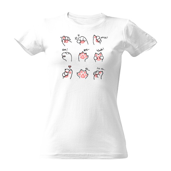 Tričko s potlačou Mačacie labky