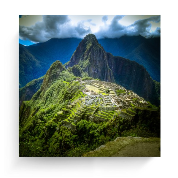 Fotoplátno čtverec s potiskem Machu Picchu