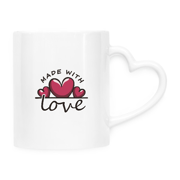 Mug heart s potiskem Made With Love Mug