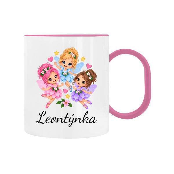 Plastic children's mug Magical Fairies for Kindergarten with Name