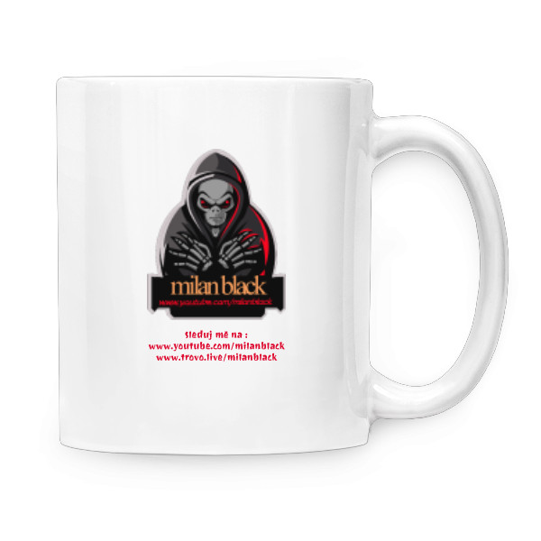 Hrnek malý bílý s potiskem Magický hrnek pro super hraní