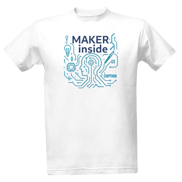 Tričko s potiskem Maker inside - tmavý 1