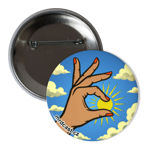 Odznak  s potlačou Nový produkt