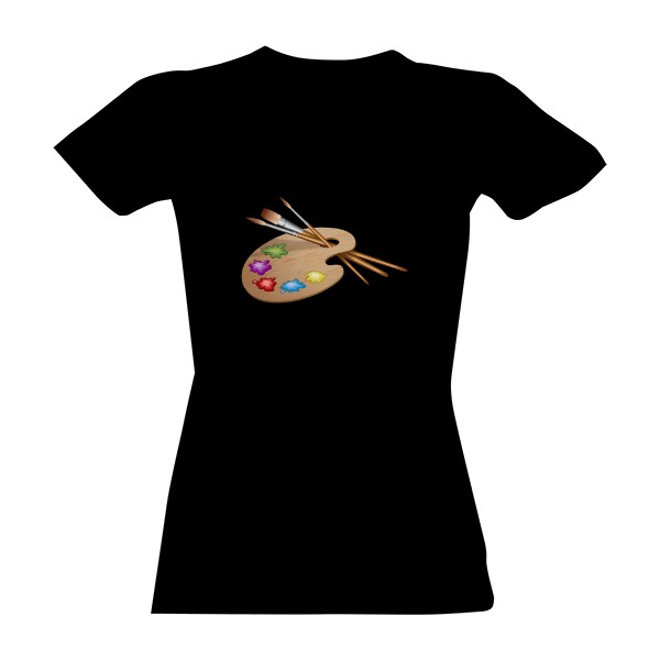 Tričko s potiskem Paleta a štětce