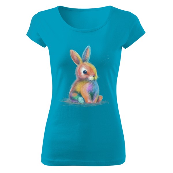 Tričko s potiskem malovaný králíček