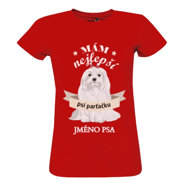 Tričko s potiskem Maltézský psík parťák