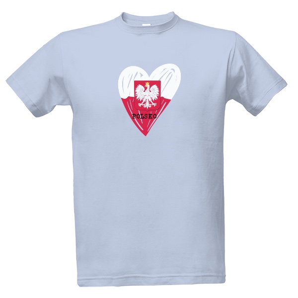 Tričko s potiskem Mám rád Polsko