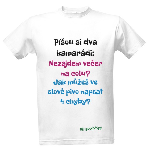 Tričko s potiskem Mám rád vtipy 😊