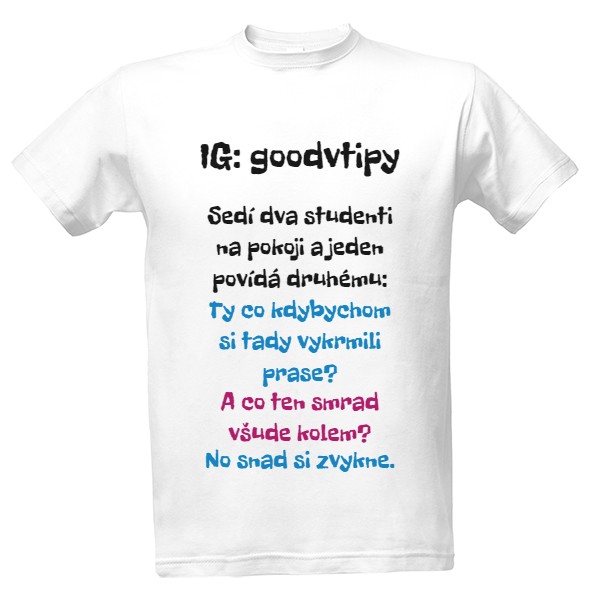 Tričko s potiskem Mám rád vtipy 😊