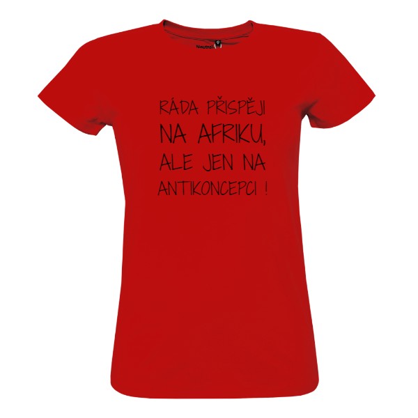 Tričko s potiskem MÁM RÁDA AFRIKU