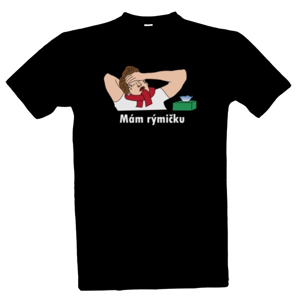 Tričko s potiskem Mám rýmičku