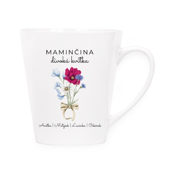 Maminčina divoká kvítka se jmény čtyř dětí