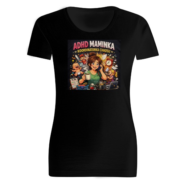 Tričko s potiskem Maminka koordinátorka chaosu