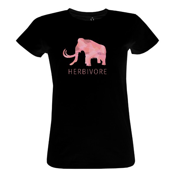 Mamut s nápisem herbivore – dámské tričko Bio neutral