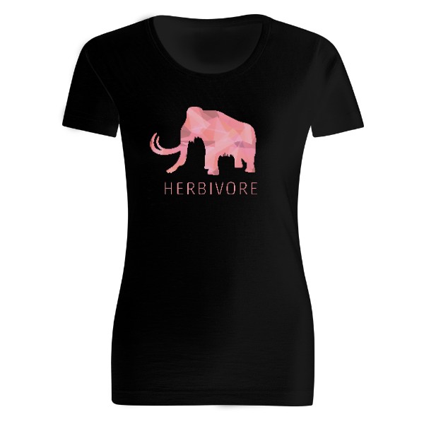 Mamut s nápisem herbivore – dámské tričko Organic slub