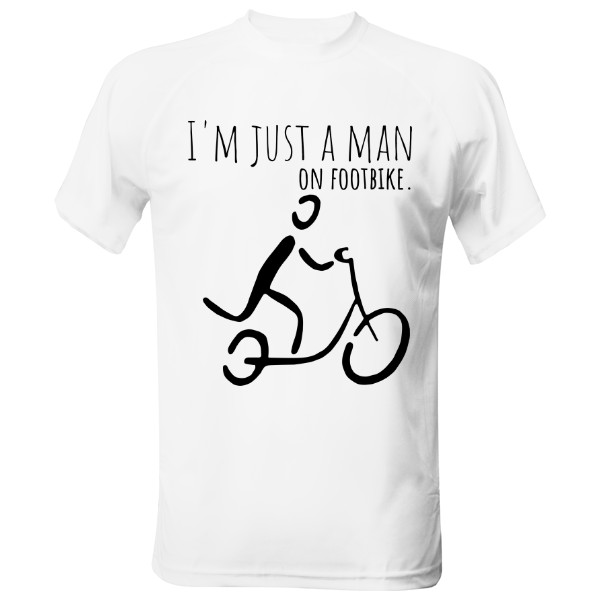 Men's functional T-shirt s potiskem man on footbike - funkční