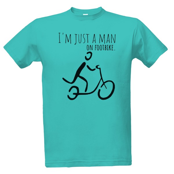 man on footbike