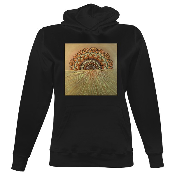 Dámská mikina s kapucí s potiskem Mandala AA