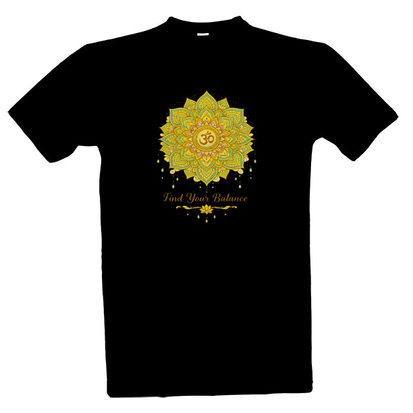 Tričko s potiskem Mandala Aum