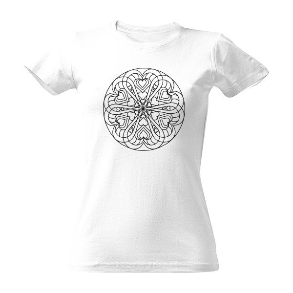 Tričko s potlačou Mandala srdce