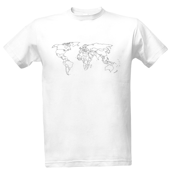 Tričko s potlačou Mapa