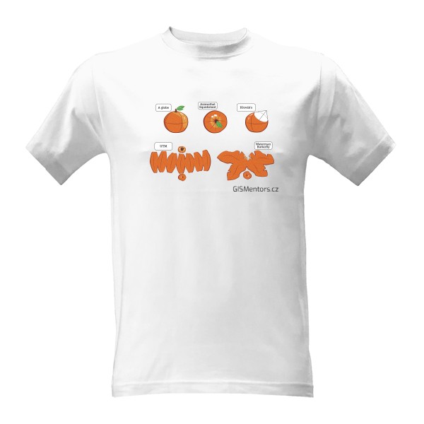 Tričko s potiskem Mapové projekce