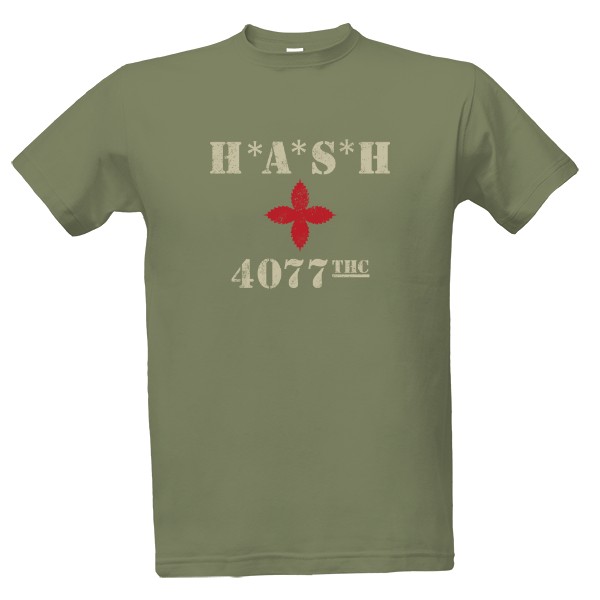 Tričko s potiskem MASH-HASH 4077 THC